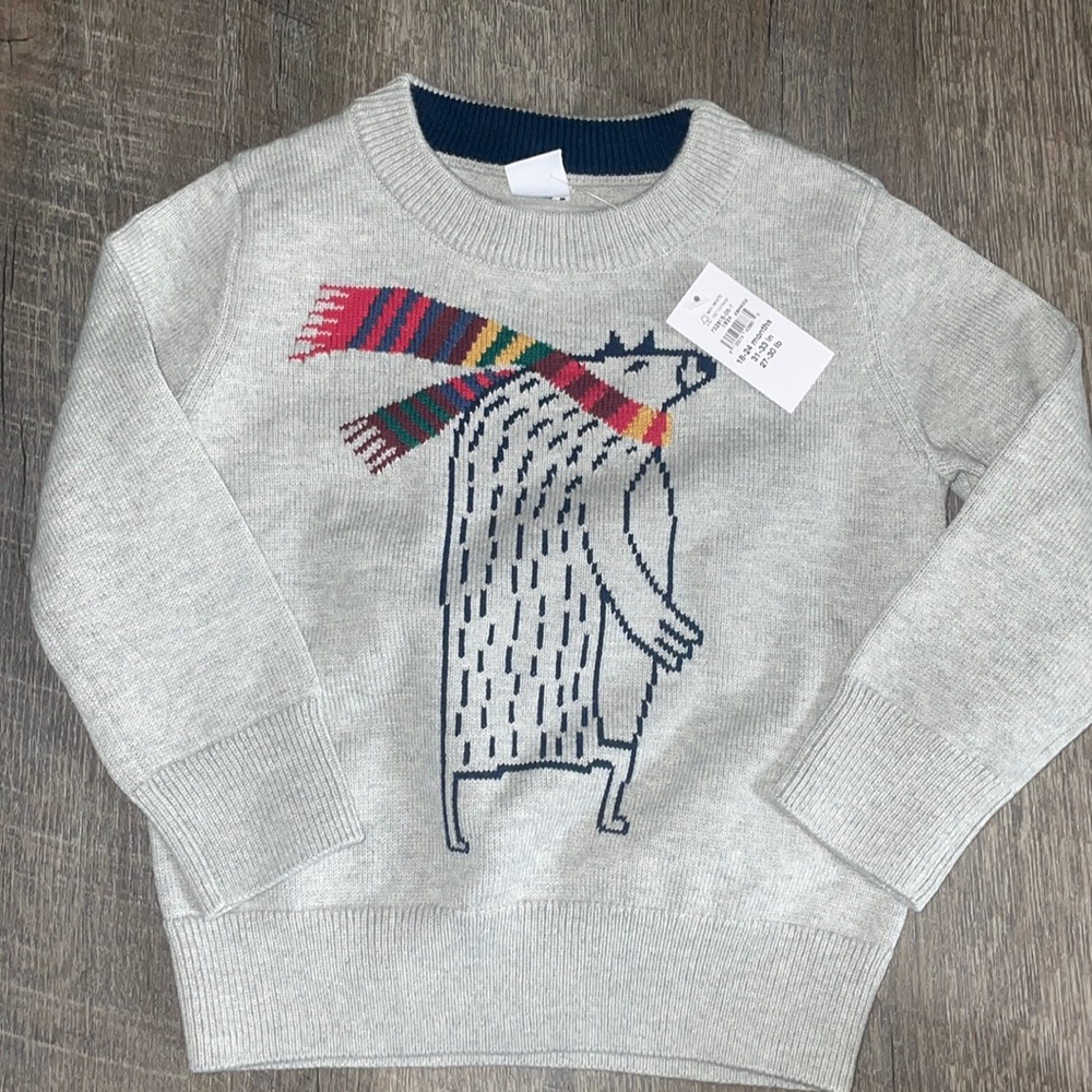 NWT Baby Gap, Gray Sweater, 18-24 months